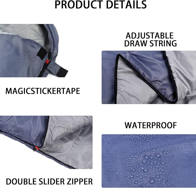 tuphen- Sleeping Bags for Adults Kids Boys Girls Backpacking Hiking Camping - Image 4