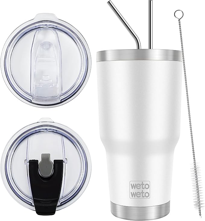 WETOWETO 30 oz Stainless Steel Tumbler, Insulated Coffee Tumbler Cup by Wetoweto