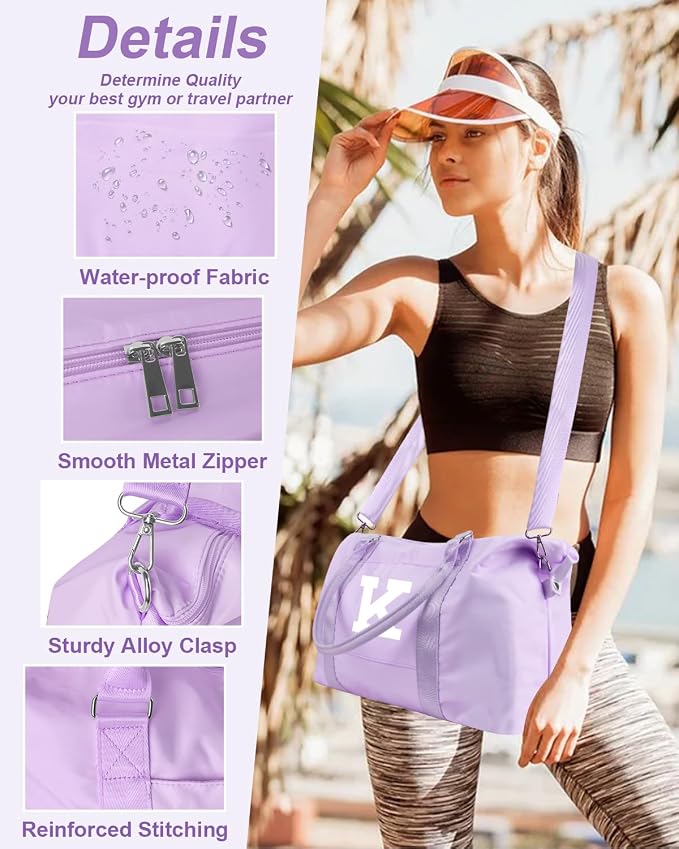 Daughter Niece Gifts for Teen Girl Kids, Initial Travel Duffel Bag Sports Gym - Image 3