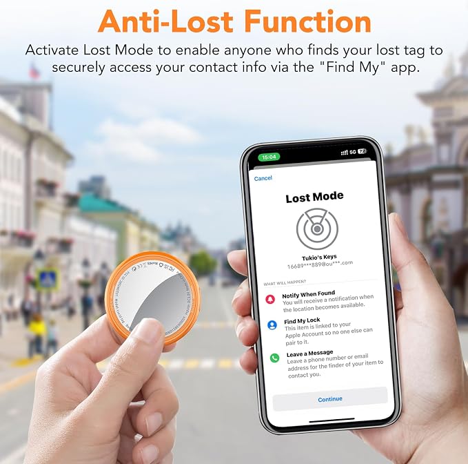 2025 New Air Tracker Tags-1 Pack, Replaceable Battery, Key Finder and Item - Image 7