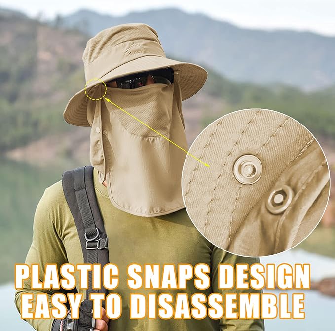 Sun Hats for Men Women Fishing Hat UPF 50+ Breathable Wide Brim Summer UV - Image 7