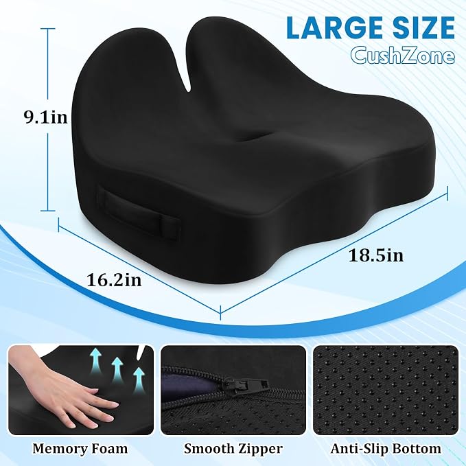 Seat Cushion, Memory Foam Office Chair Seat Cushion - Image 2