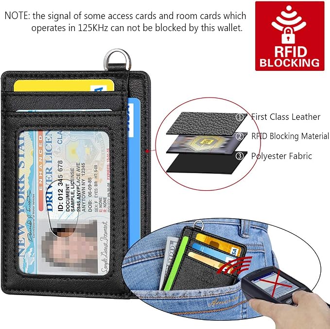 FurArt Slim Minimalist Wallet, Front Pocket Wallets, RFID Blocking, Credit Card - Image 5