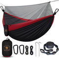 Camping Hammock with Net, Portable Lightweight Double Hammocks with Tree Straps by QEVOOON