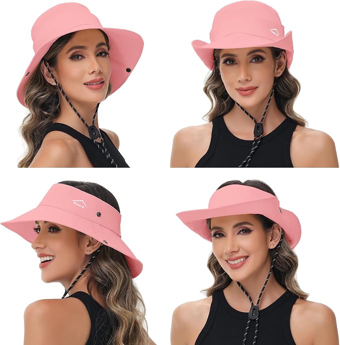 Sun Hats for Women Bucket Hat UV Protection Fishing Hat Wide Brim Safari Hats 2 - Image 2