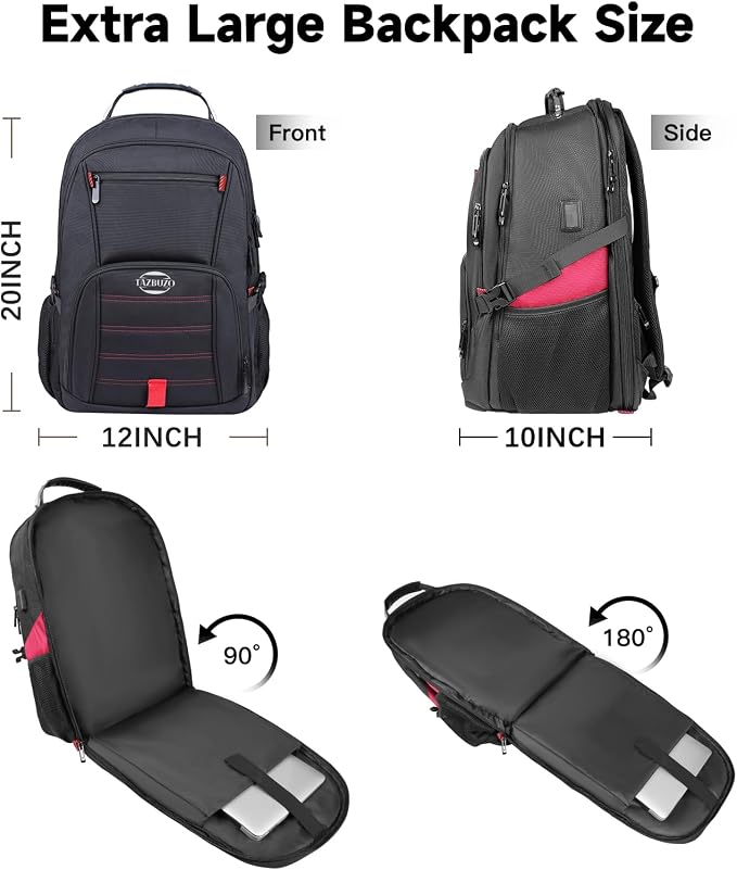 50L Travel Backpack, Extra Large Backpack, Laptop Backpack - Image 5
