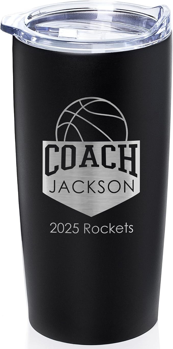 Lifetime Creations Personalized Basketball Coach Tumbler: Custom Basketball by LifetimeCreations
