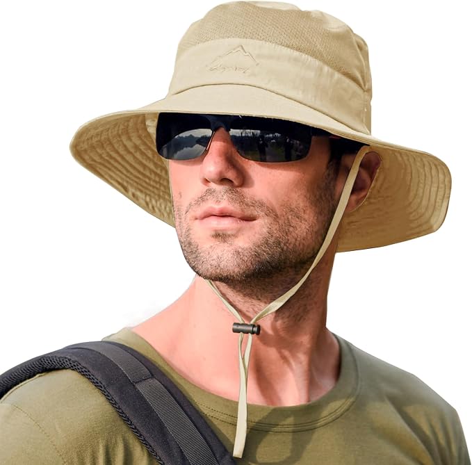 Sun Hats for Men Women Fishing Hat UPF 50+ Breathable Wide Brim Summer UV by Rosoz