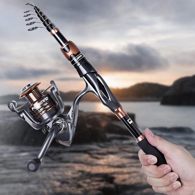 PLUSINNO Fishing Rod and Reel Combos, Bronze Warrior Toray 24-Ton Carbon Matrix - Image 8
