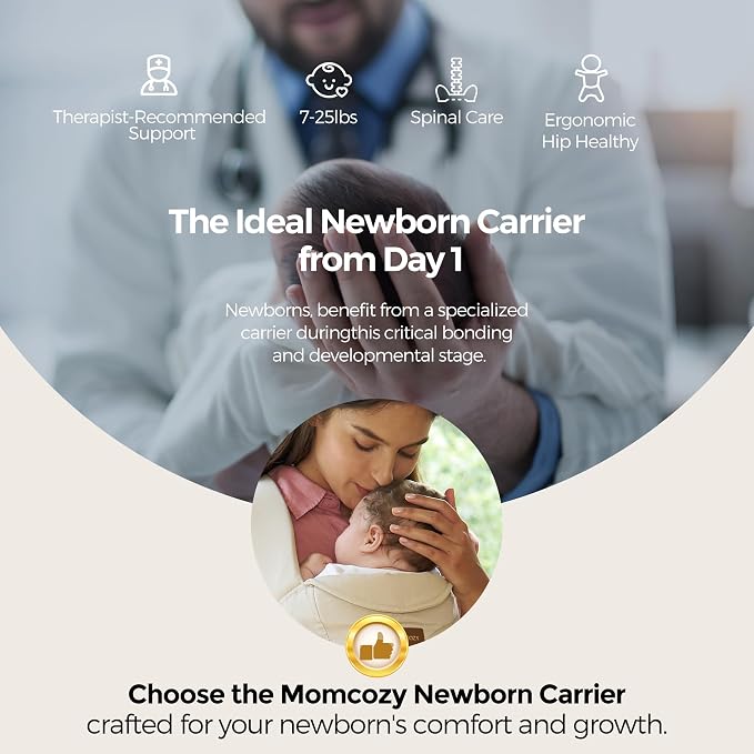 Momcozy Newborn Carrier WeeSnug- Lightweight and Cozy Comfort - Image 2