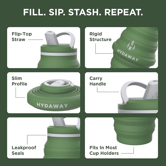 HYDAWAY 25oz Collapsible Water Bottle - Image 4