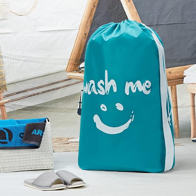 HOMEST 2 Pack XL Wash Me Travel Laundry Bag, Machine Washable Dirty Clothes - Image 2