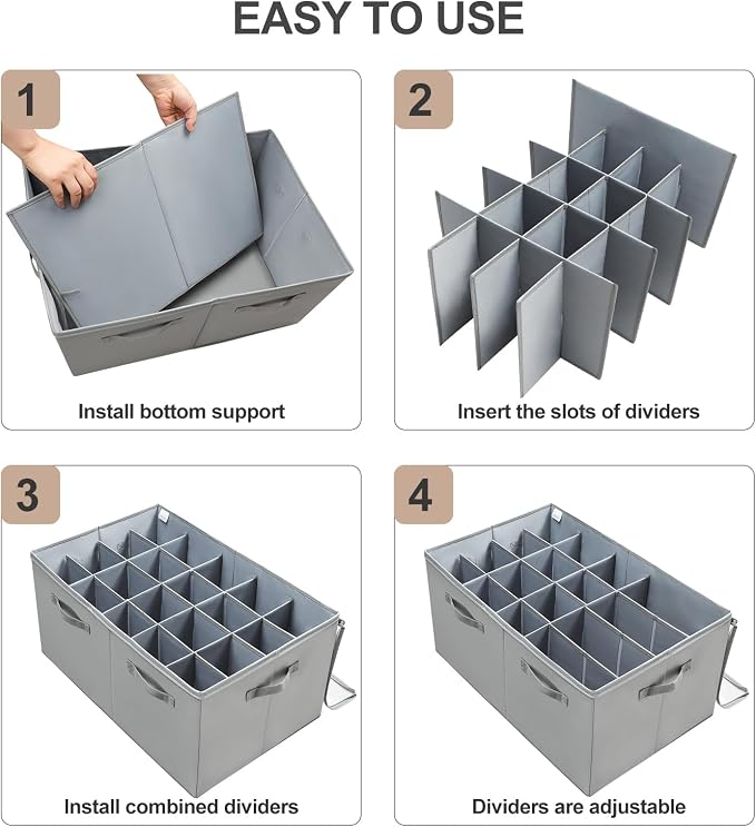 Shoe Organizer for Closet, Foldable Shoe Box - Image 7