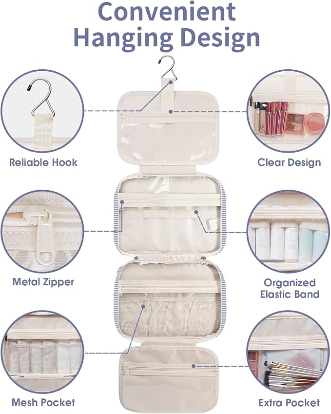 Narwey Striped Travel Toiletry Bag - Image 7