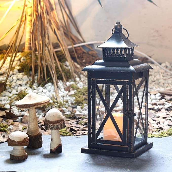 DECORKEY Lantern Decorative Indoor & Outdoor, Large Hanging Candle Lanterns - Image 6