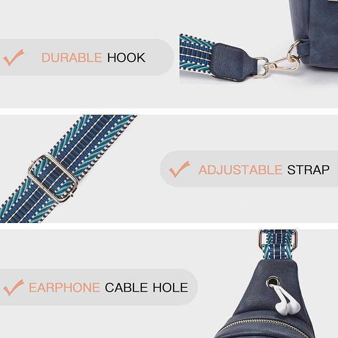 Telena Small Sling Bag for Women Leather Crossbody Fanny Packs Chest Bag for - Image 4