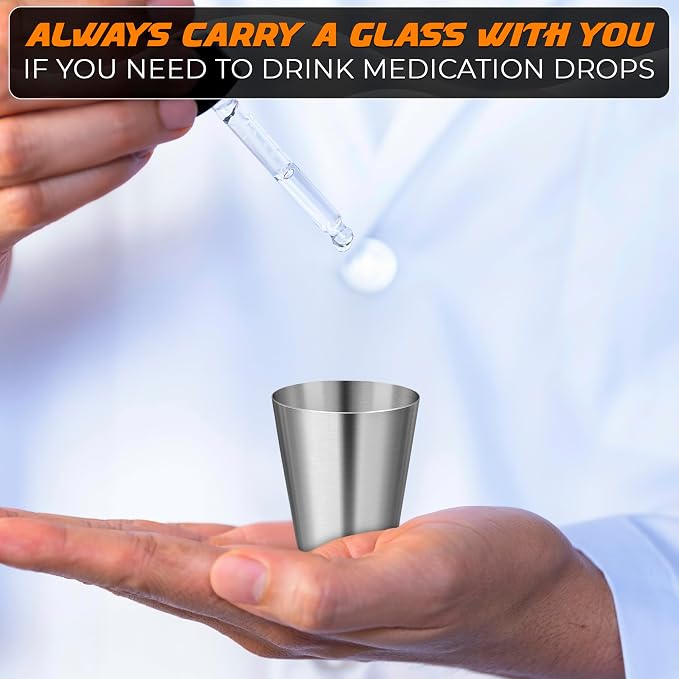 VIKROM 15 Pcs Stainless Steel Shot Glasses - 30ml Tiny Metal Shot Glasses - Image 5