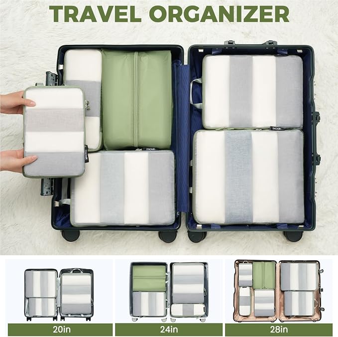 BAGAIL 6 Set Ultralight Compression Packing Cubes Packing Organizer - Image 7