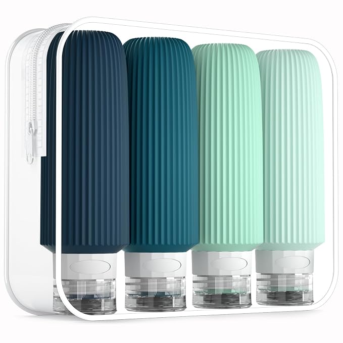 Travel Bottles for Toiletries, Large 6oz Travel Size Containers, BPA Free Leak by Mrsdry