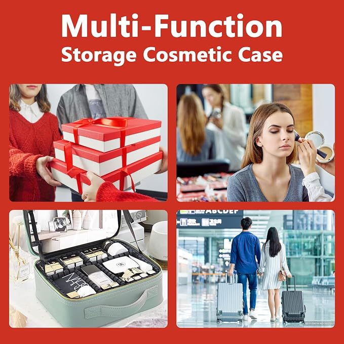 Travel Makeup Bag for Women and Makeup Artists Cosmetic Organizer Large Makeup - Image 5
