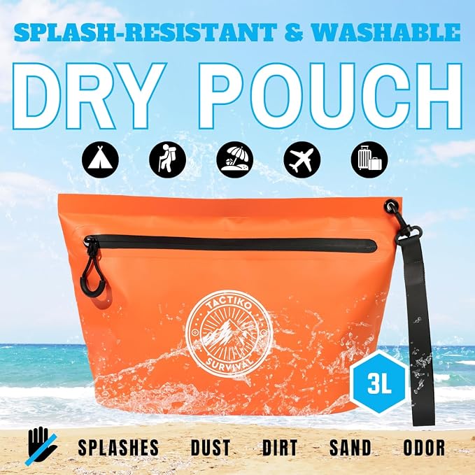 3-Pack Tactiko Heavy-Duty Splash Water Resistant Zipper Pouches - Image 2