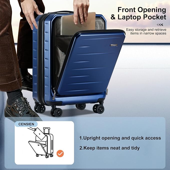 Expandable Carry On Luggage Airline Approved, 20 Inch Lightweight ABS+PC Hard - Image 3