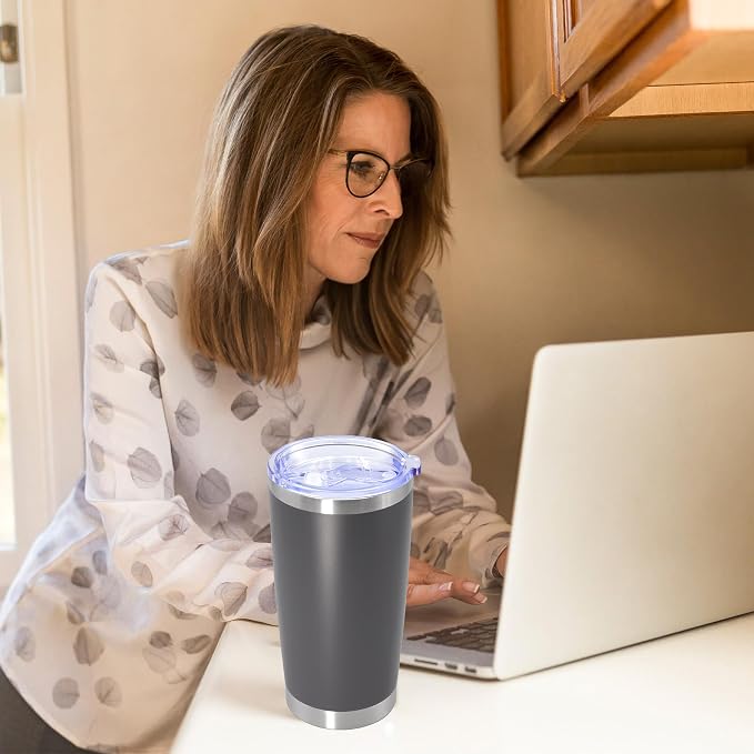 20 oz Tumbler with lid Double Wall Vacuum Insulated Tumblers Stainless Steel - Image 7