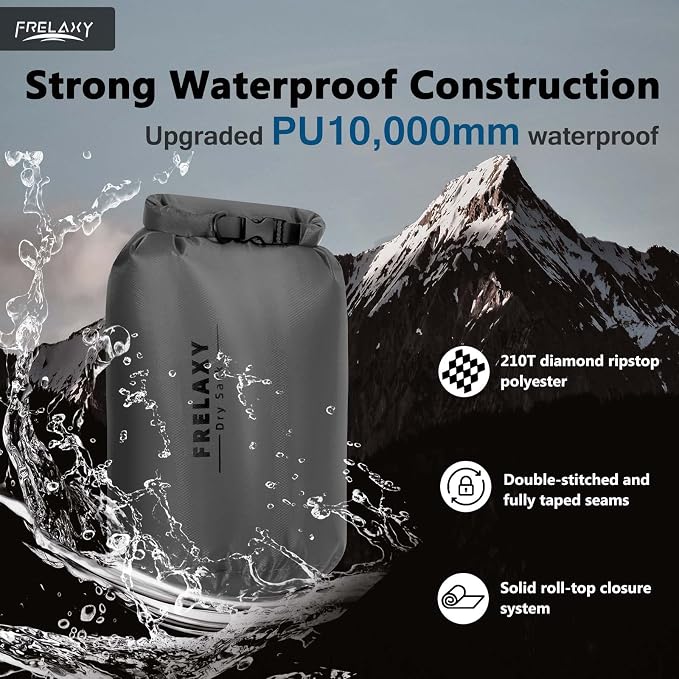 Frelaxy Waterproof Dry Bag 2 Pack/3 Pack, Lightweight Portable Dry Bags - Image 3