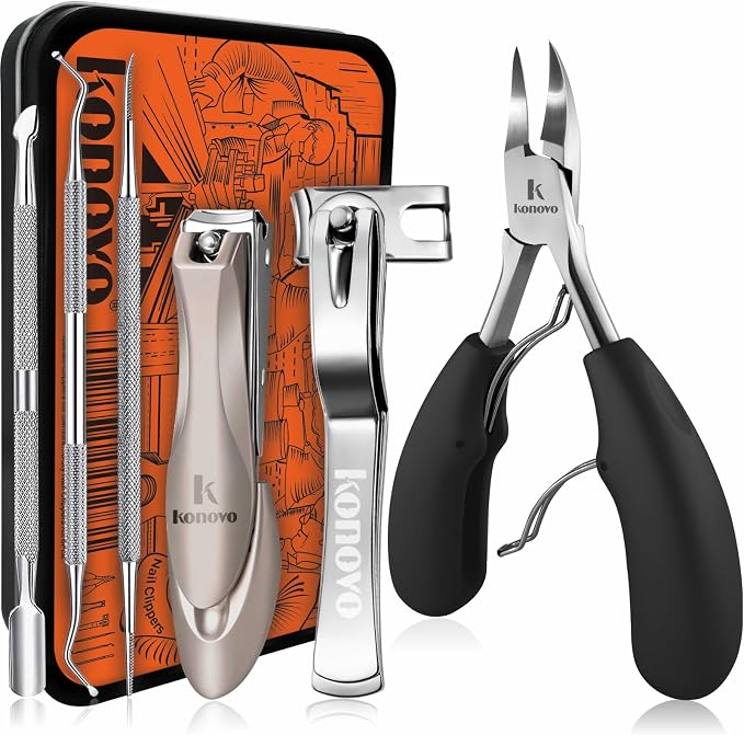Toenail Clippers for Seniors Thick Toenails, Toe Nail Clippers Adult Thick by KONOVO