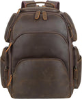 TIDING Vintage Full Grain Leather 16 Inch Laptop Backpack by TIDING