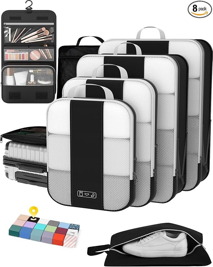 8 Set Compression Packing Cubes by OlarHike