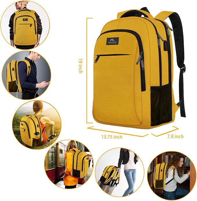 College Backpack, Extra Large TSA Friendly Carry On 17.3 Inch Laptop Backpack - Image 7