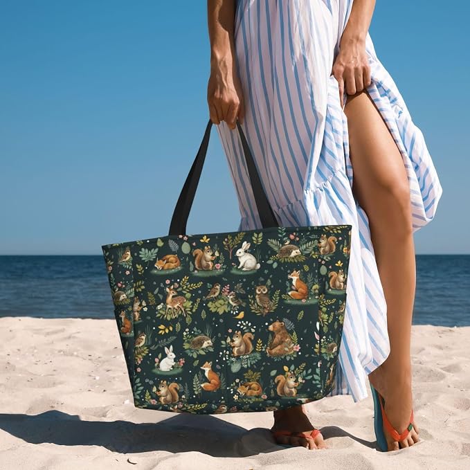 Beach Bag for Women Beach Tote Bag Waterproof Sandproof Large Bags - Image 6