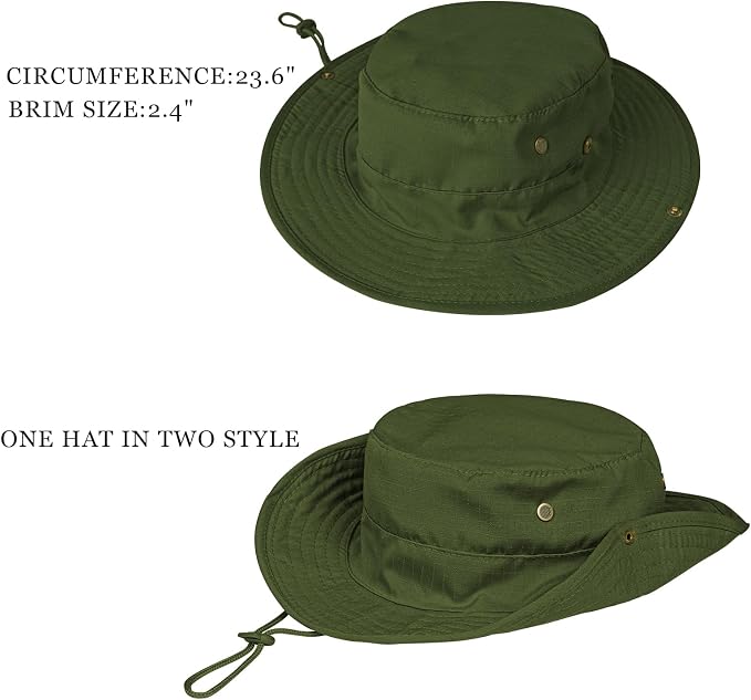 Sun Hats for Men Women Boonie Hat Foldable Fishing Hat UPF 50+ Bucket Hat for - Image 2