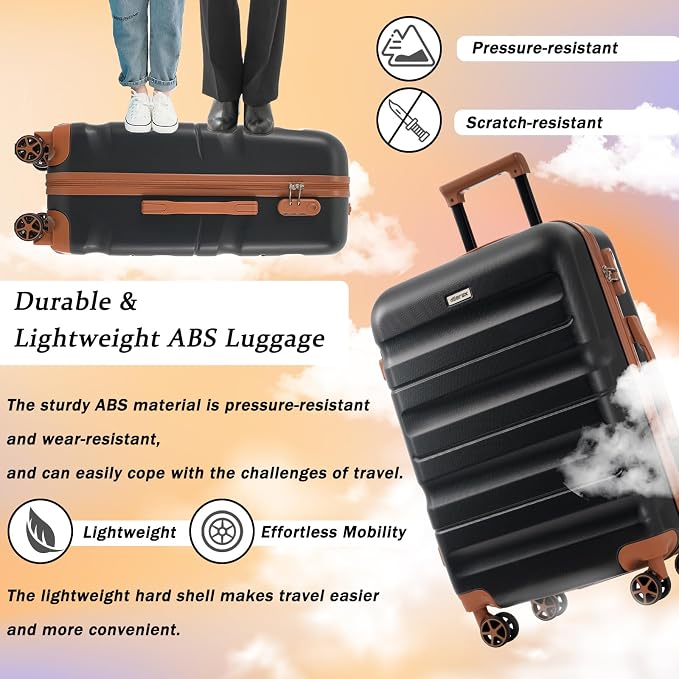 Merax Luggage Set 13 Piece, Hardshell ABS Suitcases - Image 5