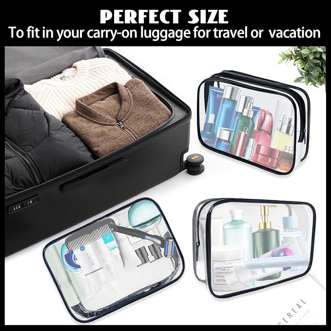 16 Pack Waterproof Cosmetic Bag TSA Approved Toiletry Bag, Portable Travel Pouch - Image 5