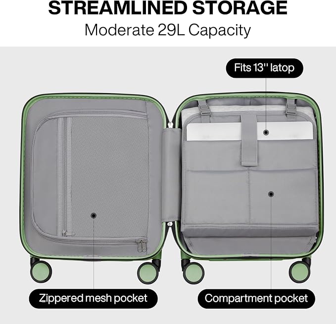 mixi Underseat Carry on Luggage 16 Inch Hardshell PC Suitcase - Image 5
