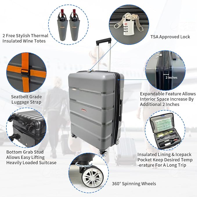 Premium Wine Travel Luggage | Holds 10 Bottles of 750 ML | TSA Lock | - Image 3