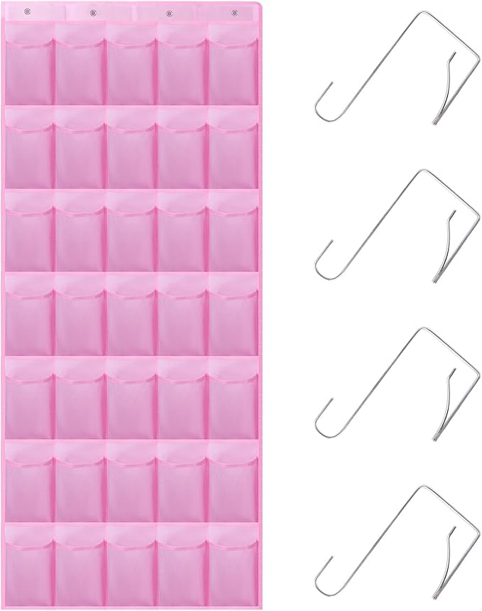 35Large Pockets Over The Door Shoe Organizer, Mesh Pockets Shoe Holder Rack by Unknown