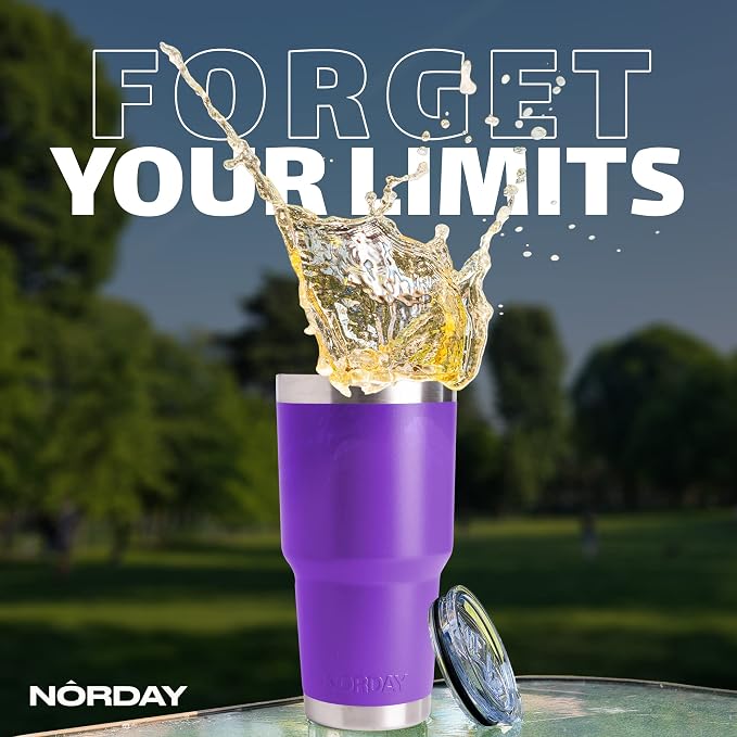 NORDAY | Tumbler with Lid - 30oz - Violet Insulated Tumbler - Stainless Steel - Image 7