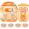 DreamGenius Travel Razors for Women Include 1 Handle and 5 Cartridges, Extra by DreamGenius