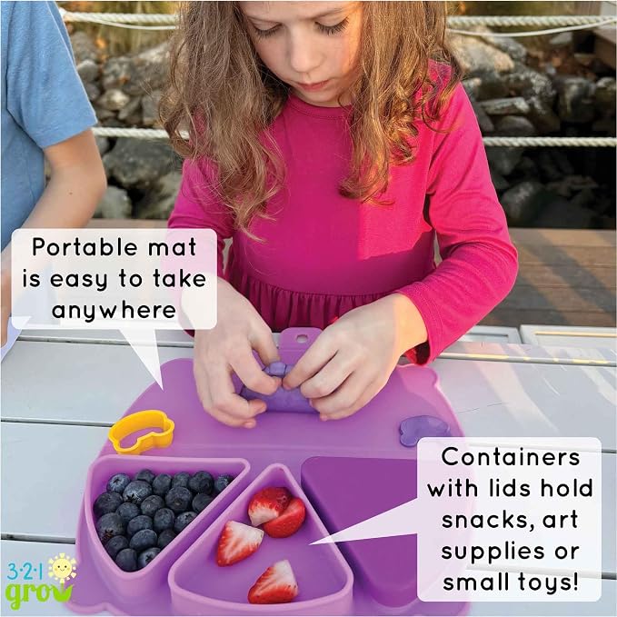 On-The-Go Snack Mat – Baby Silicone Travel Dining Placemat – Portable Silicone - Image 4