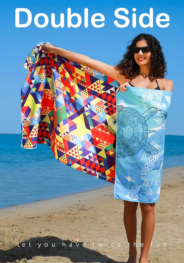 6 Pack Microfiber Lightweight Beach Towel Sand Free Quick Dry Absorbent Thin - Image 6