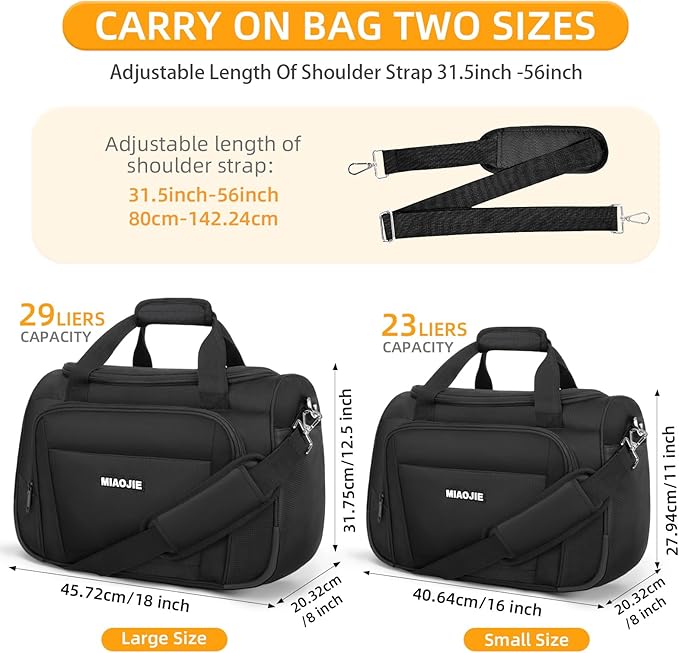 Underseat Carry On Luggage Lightweight Travel Tote Weekender Bag Overnight - Image 3