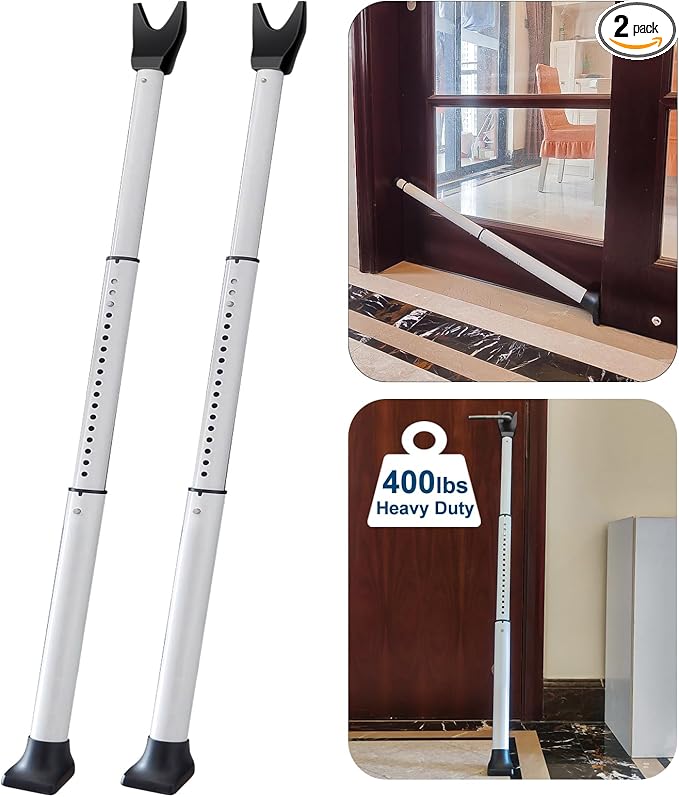2 Pack Rerishom Door Security Bar, Door Stoppers Security bar, Heavy Duty Door by HuiQiuRerishomLtd