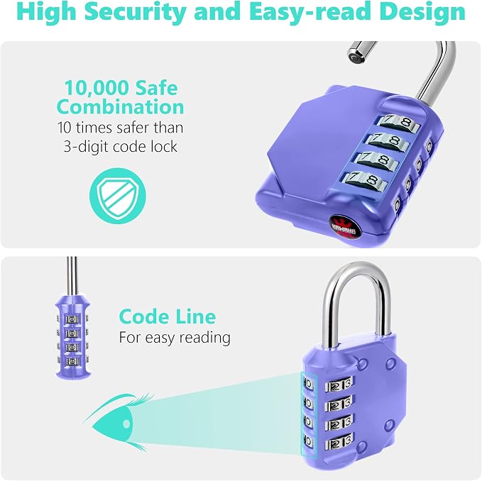 CL11VP Combination Lock, 4 Digit Outdoor Combination Padlock Set Your own - Image 4