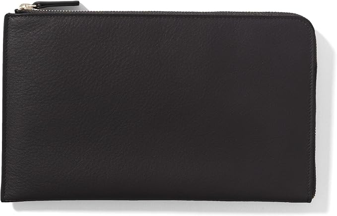 Leatherology RFID Black Onyx Slim Zip Travel Wallet by Leatherology