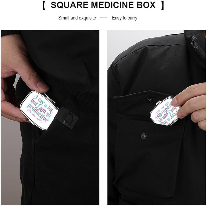 Metal 2 Compartment Pill Organizer Travel Friendly Portable Compact Pill Box - Image 5