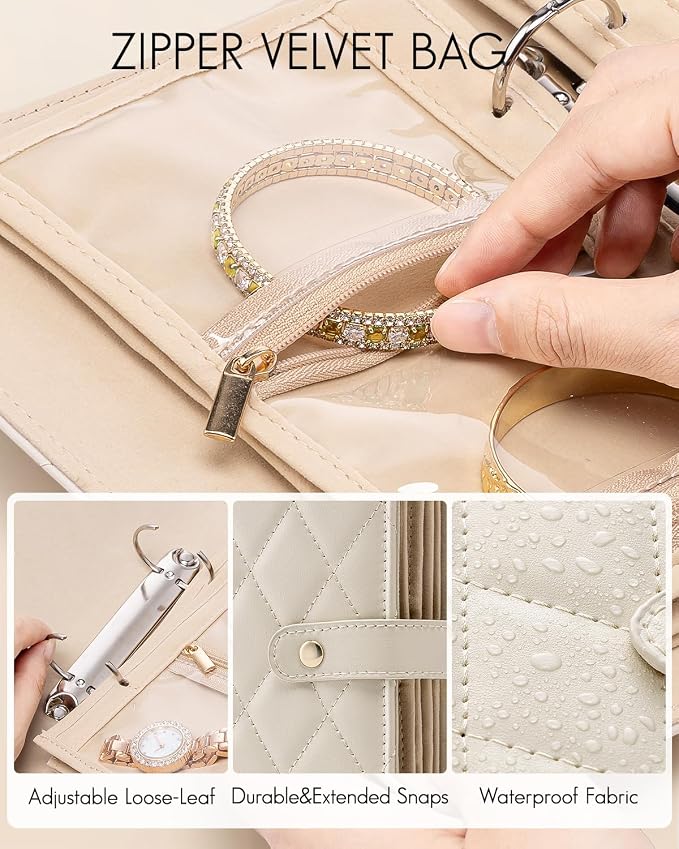 Vlando Teacher Gifts for Women, Travel Jewelry Organizer Case, Jewelry Storage - Image 3
