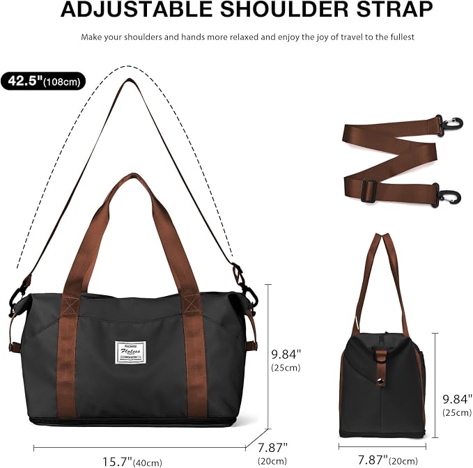 Travel Duffel Bag, Sports Tote Gym Bag, Shoulder Weekender Overnight Bag - Image 6